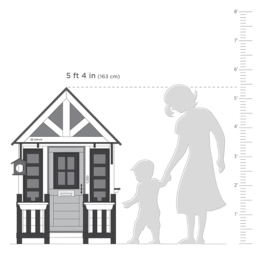 KidKraft Riverscape Wooden Playhouse with Working Doorbell, Fence, Kitchen and Pet Door