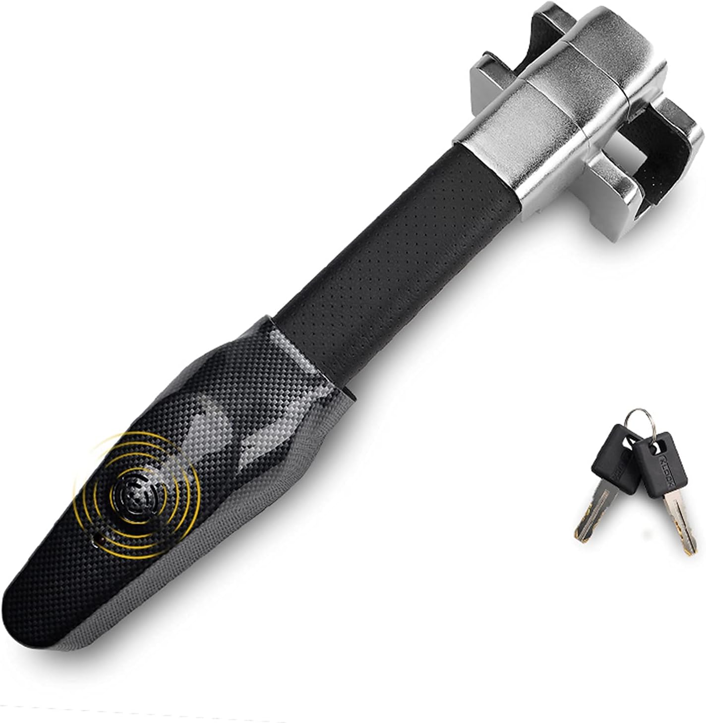 Amorin Steering Wheel Lock The Club Car Alarm Automobile Anti-Theft Device with Alarm Telescopic Protection T-Lock