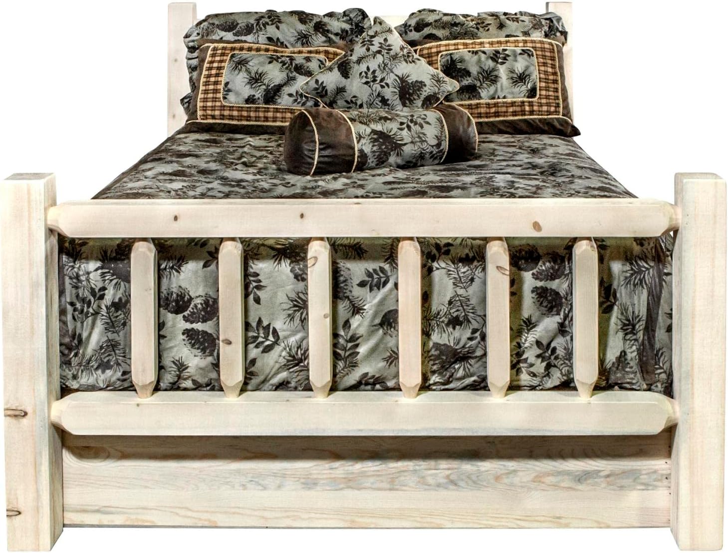 Montana Woodworks Homestead Collection Twin Bed with Storage, Clear Lacquer Finish