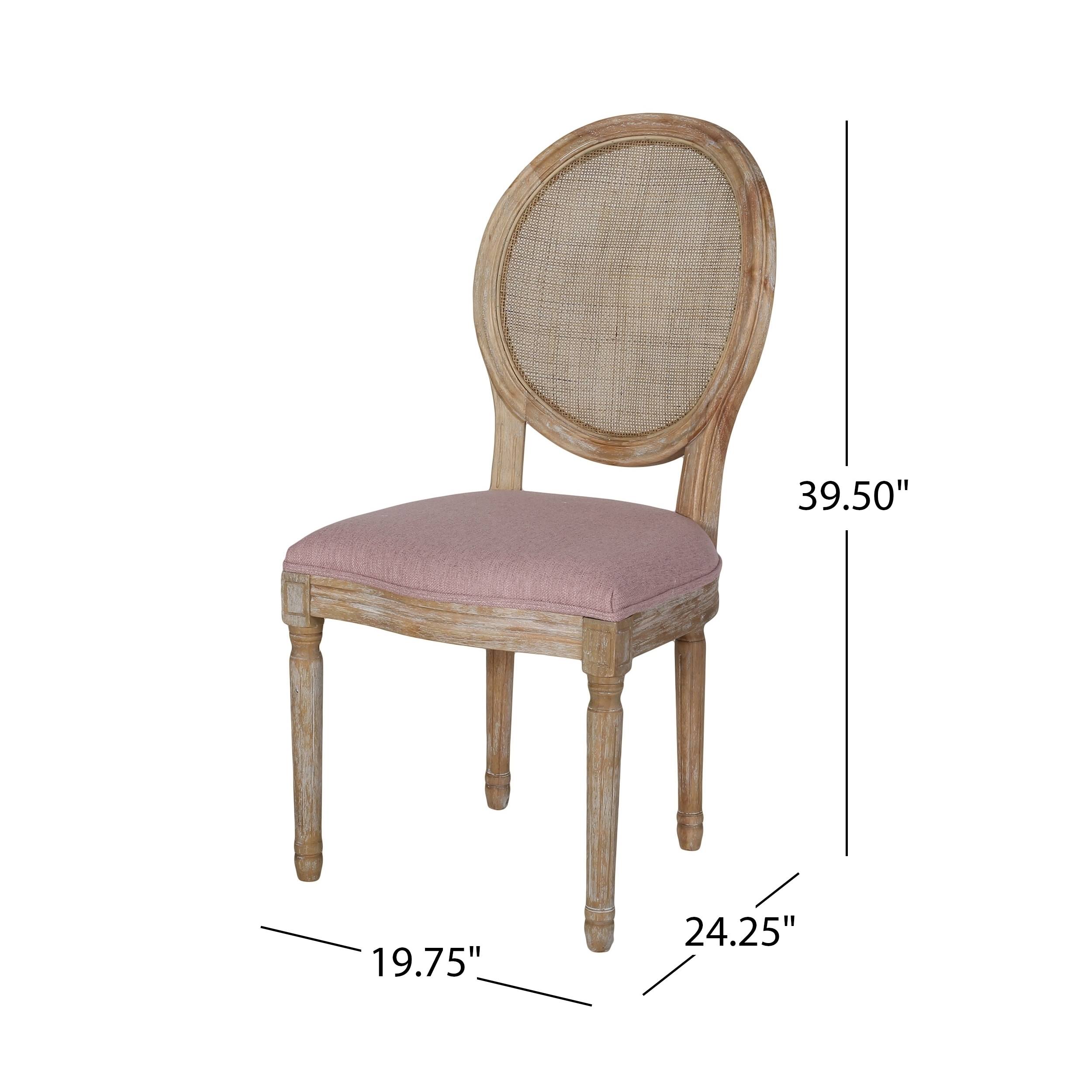 Christopher Knight Home Epworth Wooden Dining Chair with Wicker and Fabric Seating (Set of 2) by, Size: Light Blue, Natural