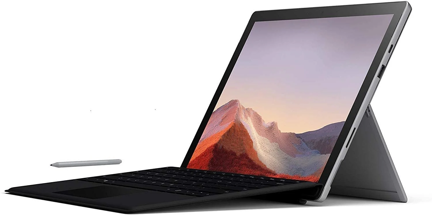 Microsoft Surface Pro 7 Premium 2-in-1 Laptop 12.3” Pixelsense Touchscreen 10th Gen Intel Quad-Core i5-1035G4 8GB DDR4 128GB SSD + 128GB SD Card Intel Iris Plus Graphics USB-C Win10 Silver