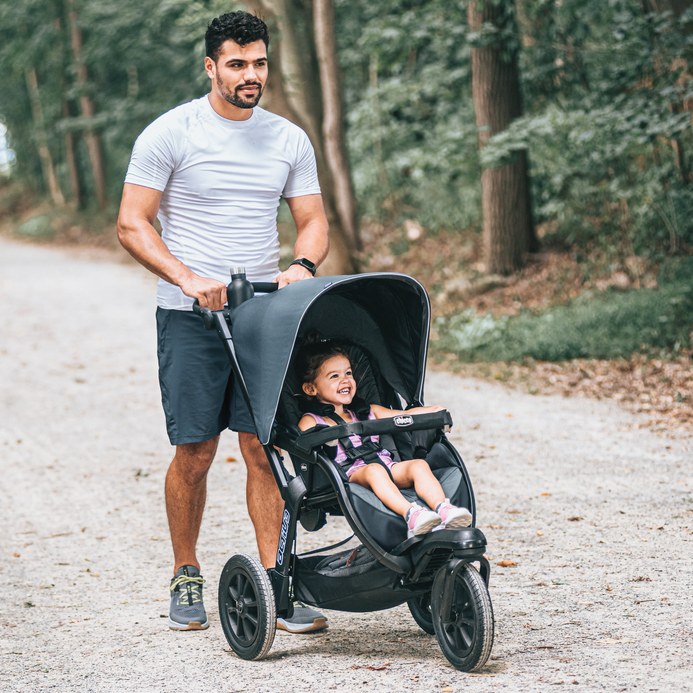 Chicco Activ3 Jogging Stroller - Eclipse (Grey)