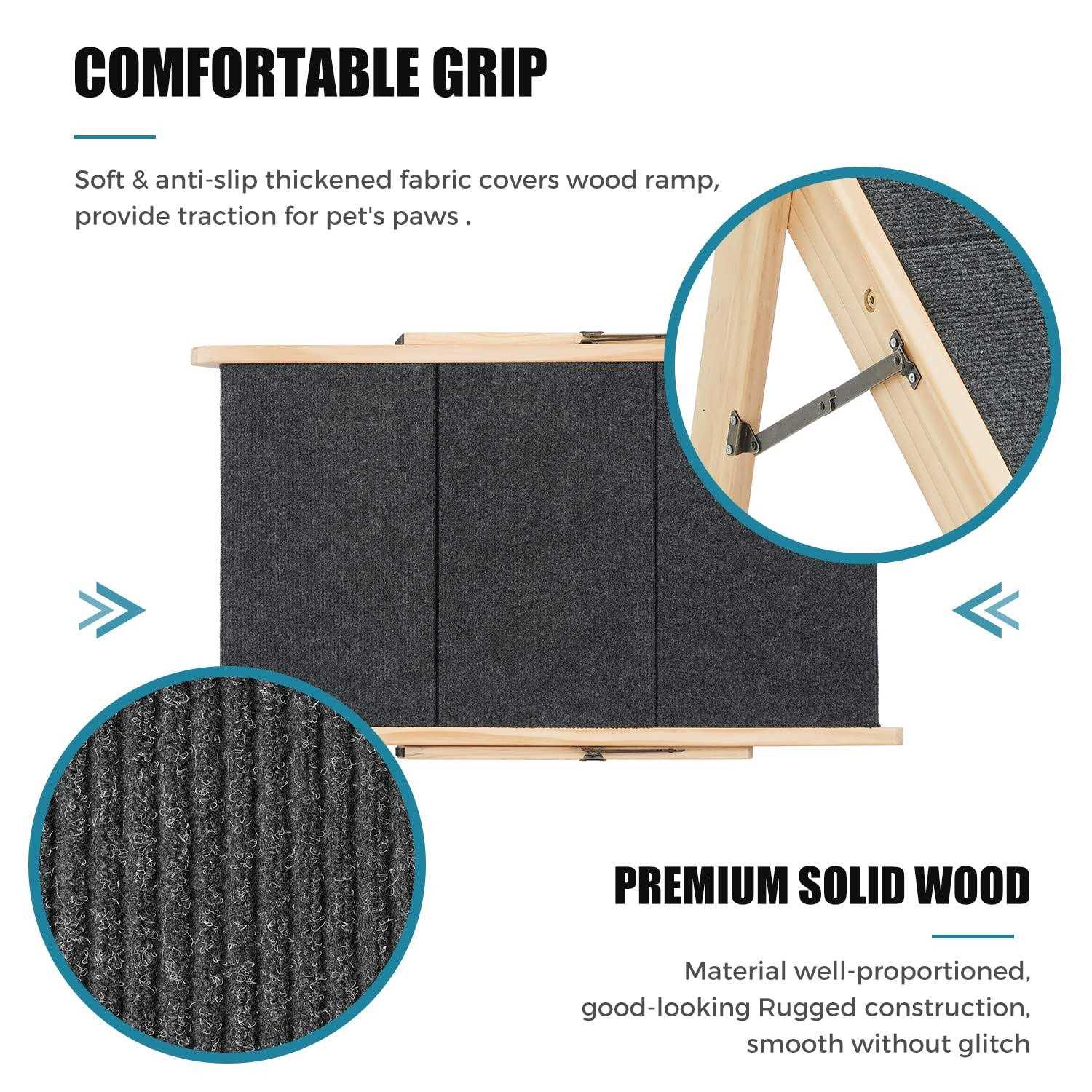 Sweetbin Wooden Pet Stairs/Pet Steps for All Dogs and Cats Up to 150Lbs - Pet Supplies online store