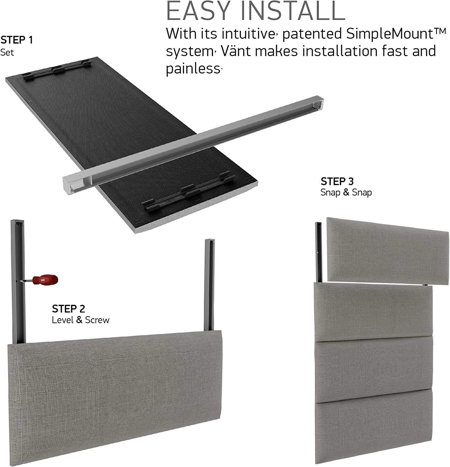Upholstered Headboards - Accent Wall Panels - Velvet Ivory - /King - Set Of 4 Panels (Each Individual Panel 39"X11.5")
