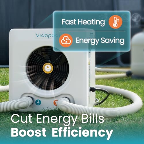 16,000 BTU Swimming Pool Heat Pump Electric Pool Heater for Above Ground Pools Up to 6,000 Gallons,Heating and Cooling Pool Heater 120V