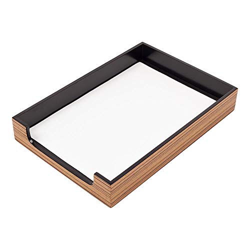 Wooden Desk Set - Desk Organizer Set - 11 Accessories - Desk Office Organizer - Document tray - Office Desk Accessories - Desk Pad - Desktop Storage - 10 PCS (BLACK)