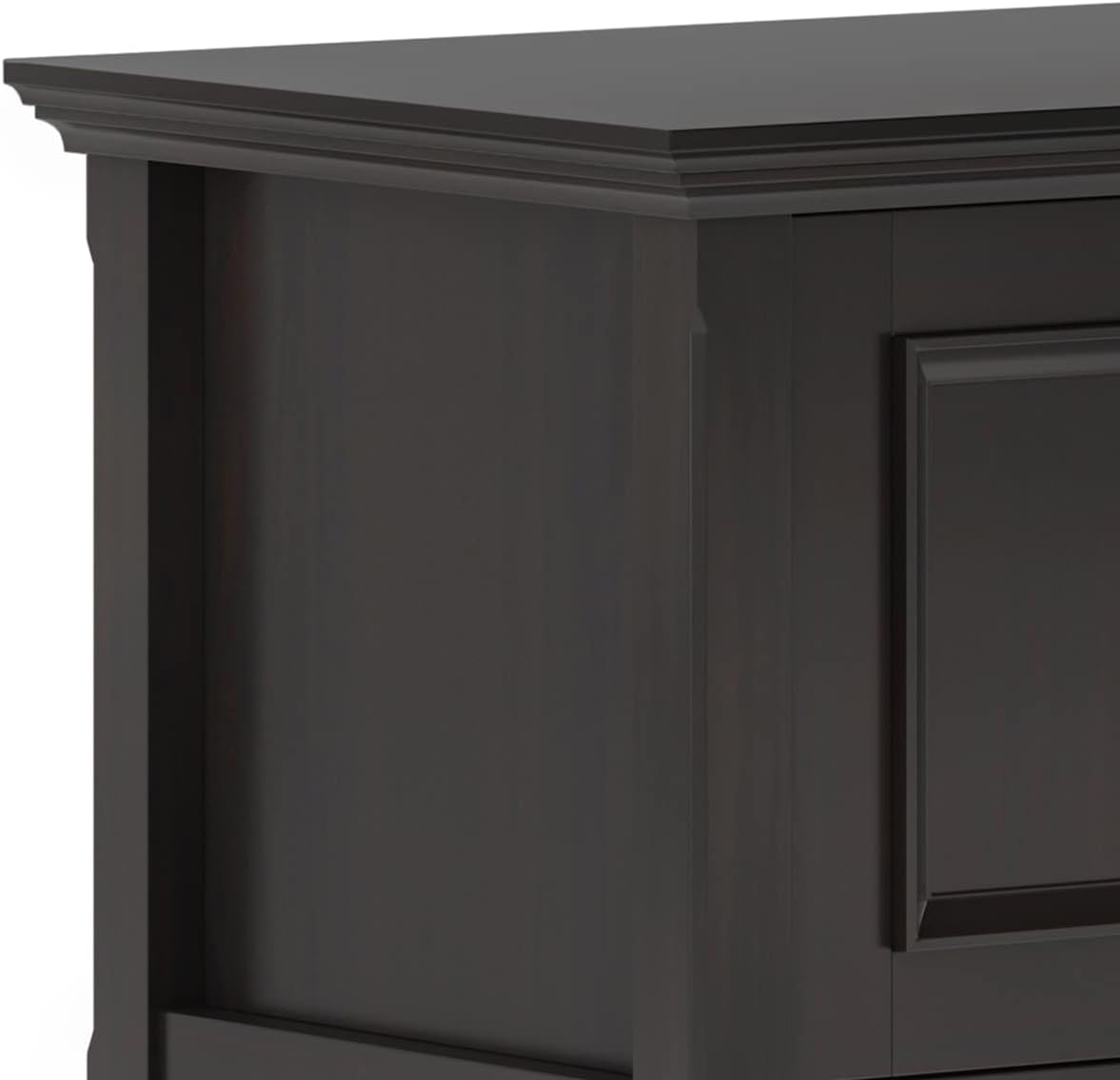 SIMPLIHOME Amherst SOLID WOOD Wide Transitional Media Stand for TVs up to 80 inches for The Living Room and Entertainment Center, 72 inch, Hickory Brown