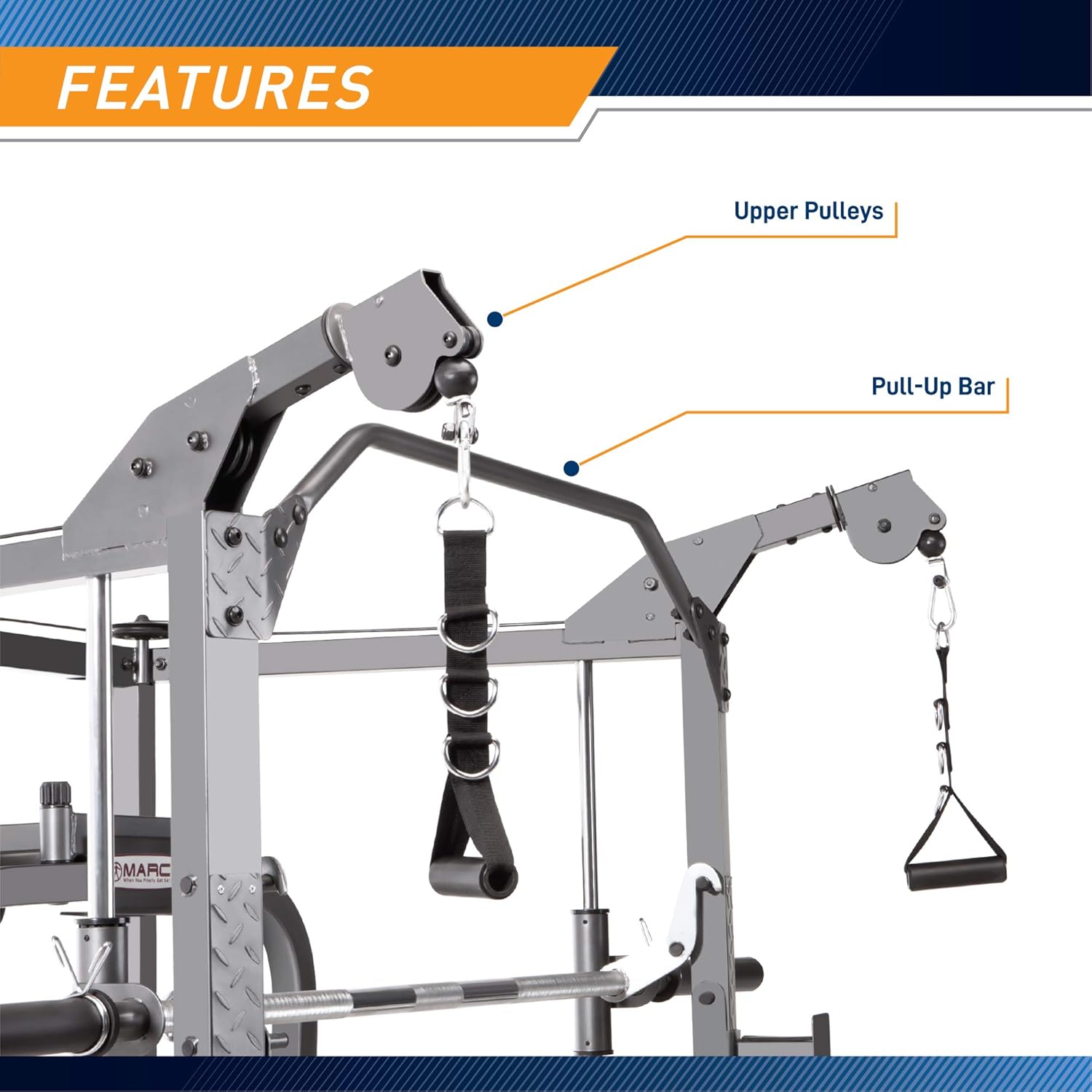 Marcy Combo Home Gym Equipment, Gray/Brown