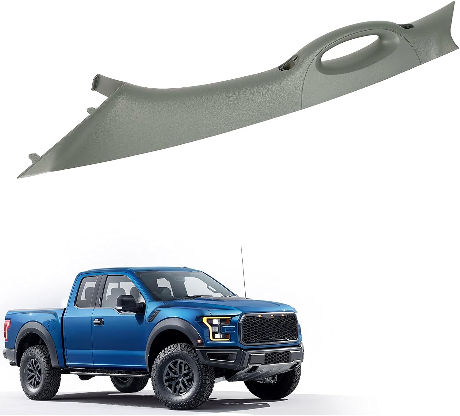 Pair of A Pillar Interior Trim Grab Handle Driver Passenger Side Compatible with 2004-2008 Ford F150 F-150 Replacement # 4L3Z-1503599-AAB 4L3Z-1503598-AAB Pack of 2
