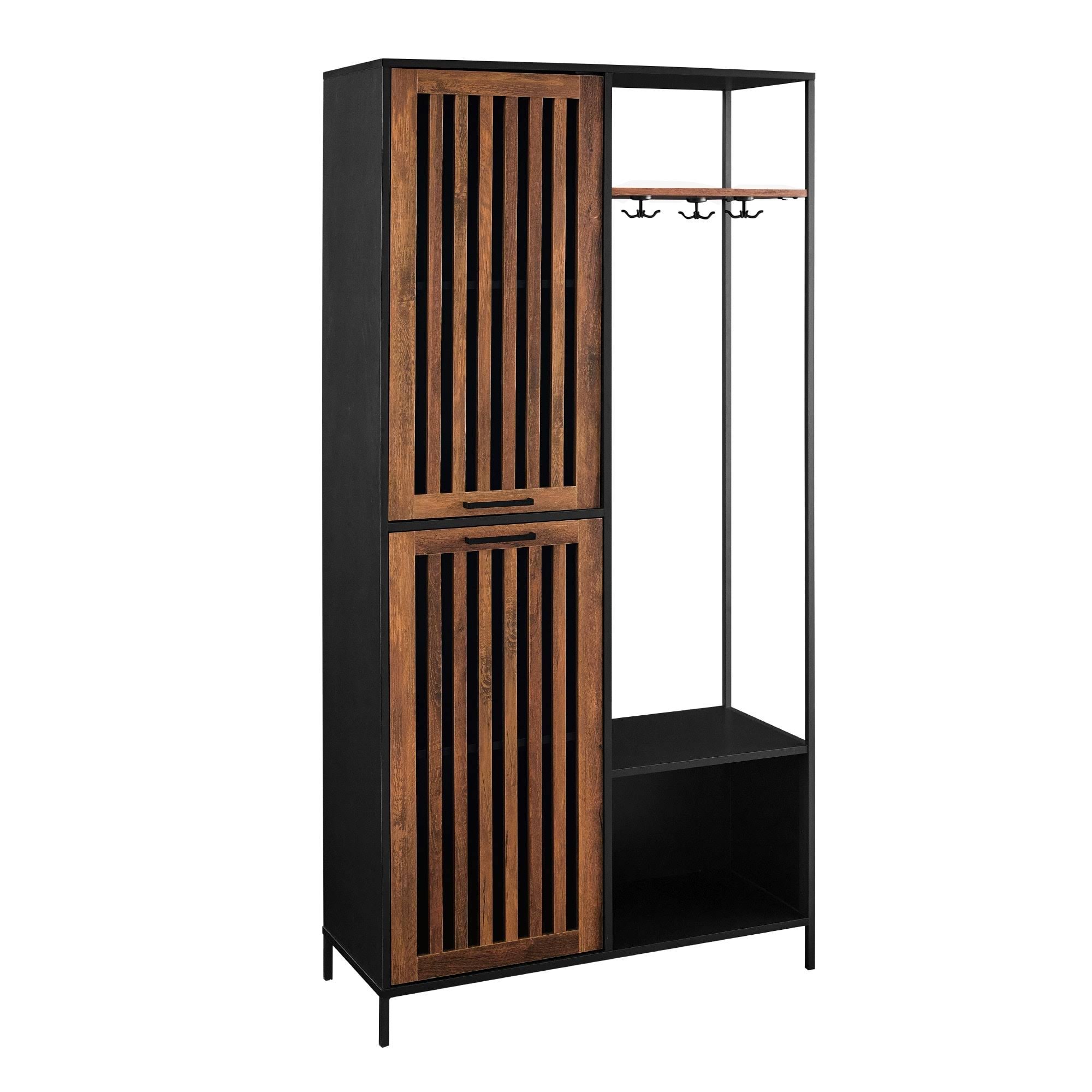 Strick u0026 Bolton 72-Inch Slat Door Hall Tree - Dark Walnut