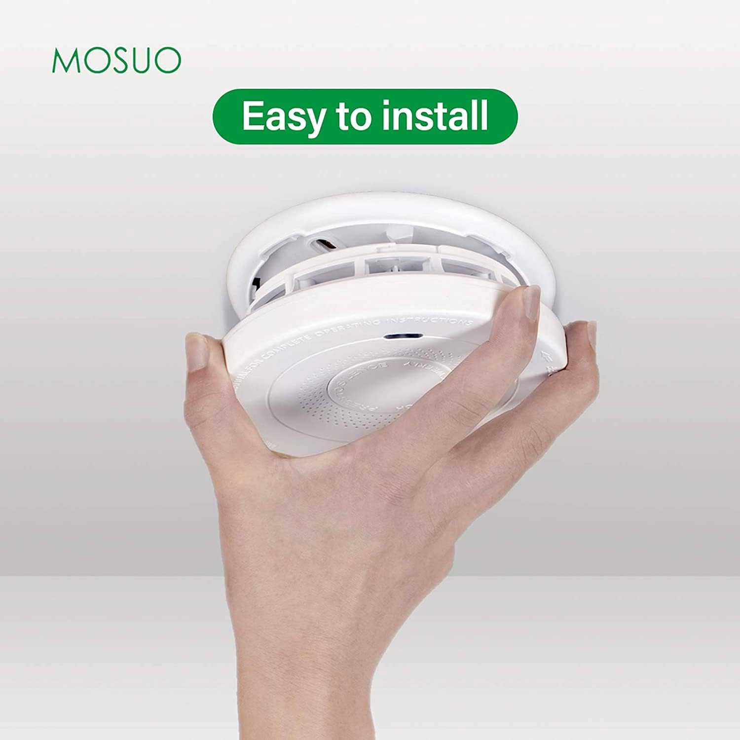3PCS Smoke and Carbon Monoxide Detector Alarm,MOSUO Detector Alarm with Voice Warning,10 Year Lithium Battery Backup, Dual Sensor Smoke CO Alarm Complies with UL 217 & UL 2034 Standards(AJ-933)