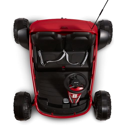 Radio Flyer 36V Battery-Powered Kids Electric Go-Kart with Adjustable Seat, Rubber Wheels, Grey