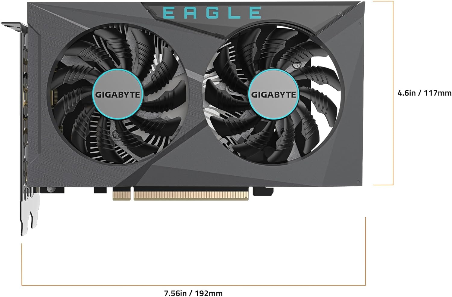 GIGABYTE GeForce RTX 3050 EAGLE OC 6G Graphics Card, 2X WINDFORCE Fans, 6GB GDDR6 96-bit GDDR6, GV-N3050EAGLE OC-6GD Video Card