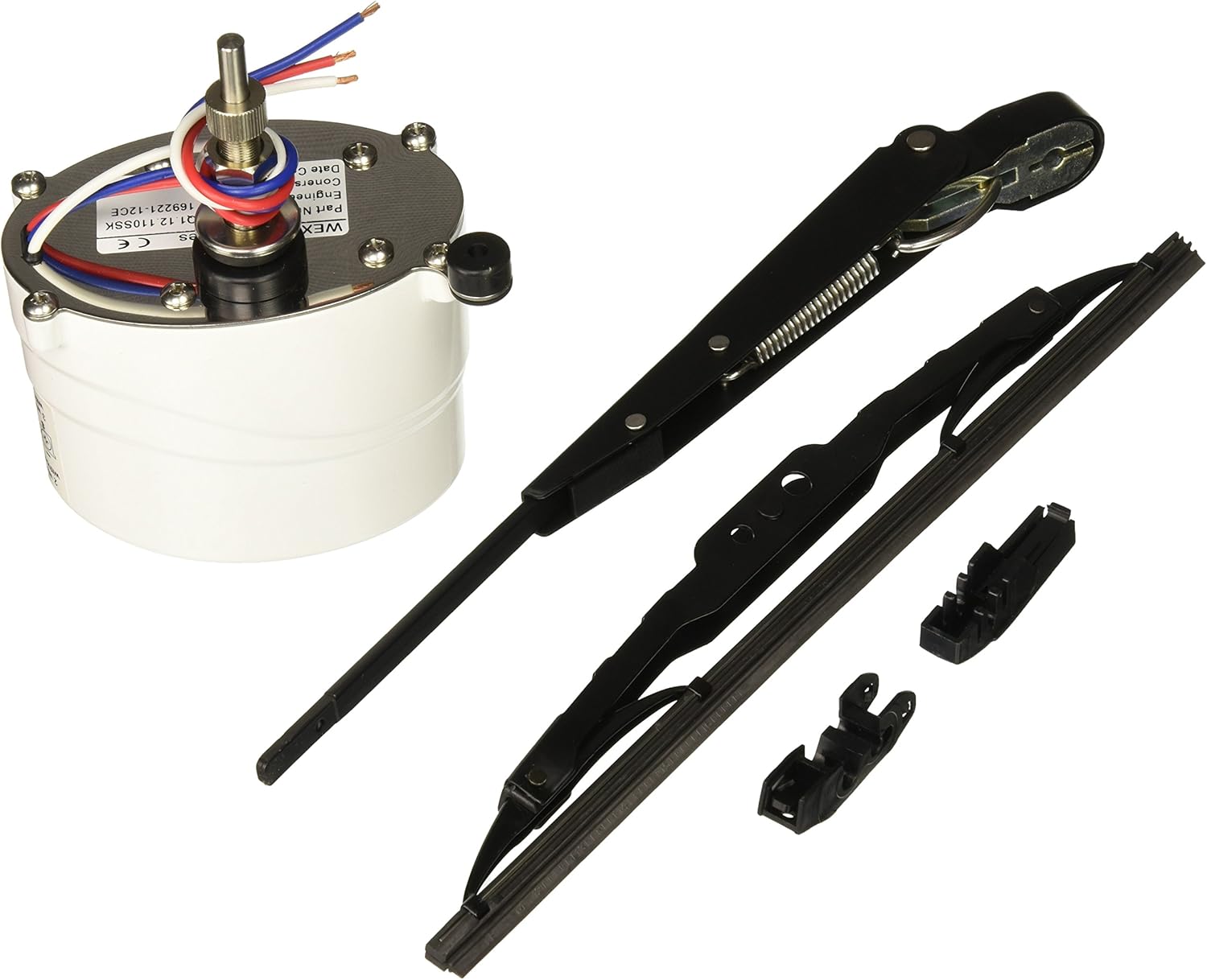 Wexco 1.5 Shaft Marine Windshield Wiper Kit - Wiper Arm, Blade and Motor 12V, 110 Degree Sweep. Car Automotive Accessory