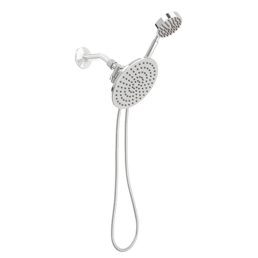 All Metal Dual Shower Head Combo with Hand Held and Rain Shower Head, 2.5 GPM Brushed Nickel