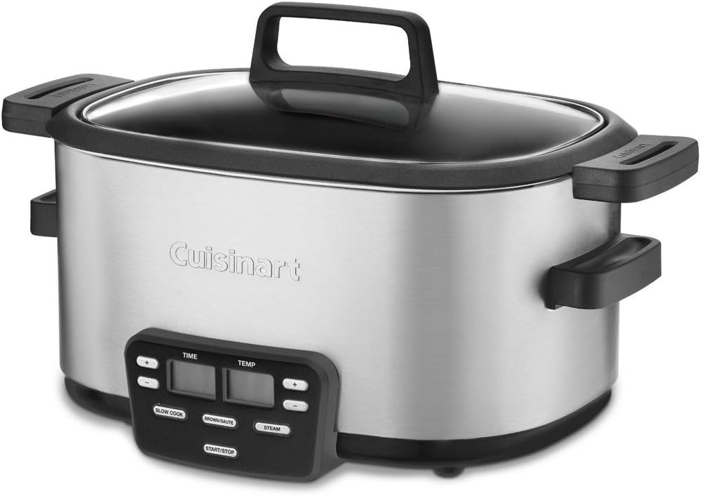 Cuisinart 3-In-1 Cook Central Multi-Cooker, Slow Cooker, Steamer - Renewed