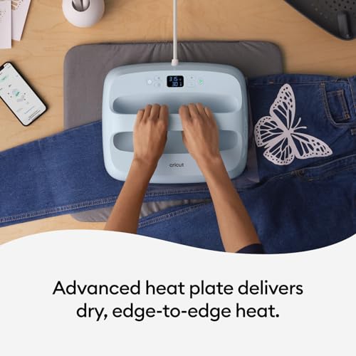 Cricut EasyPress 3 Smart Heat Press Machine with Built-In Bluetooth for T-shirts, Pillows, Tote Bags & More, Advanced Ceramic-Coated Heat Plate with Precise Temperature Control (12 in x 10 in), 12x10