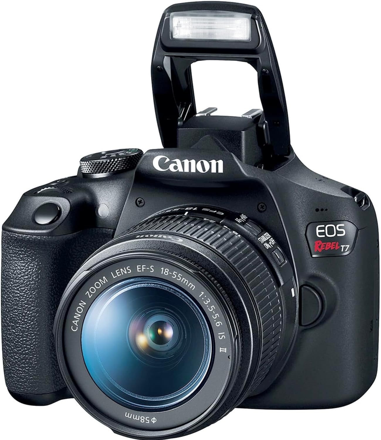 Canon EOS Rebel T7 DSLR Camera with EF-S 18-55mm f/3.5-5.6 is II Lens + Accessory Bundle (Renewed)
