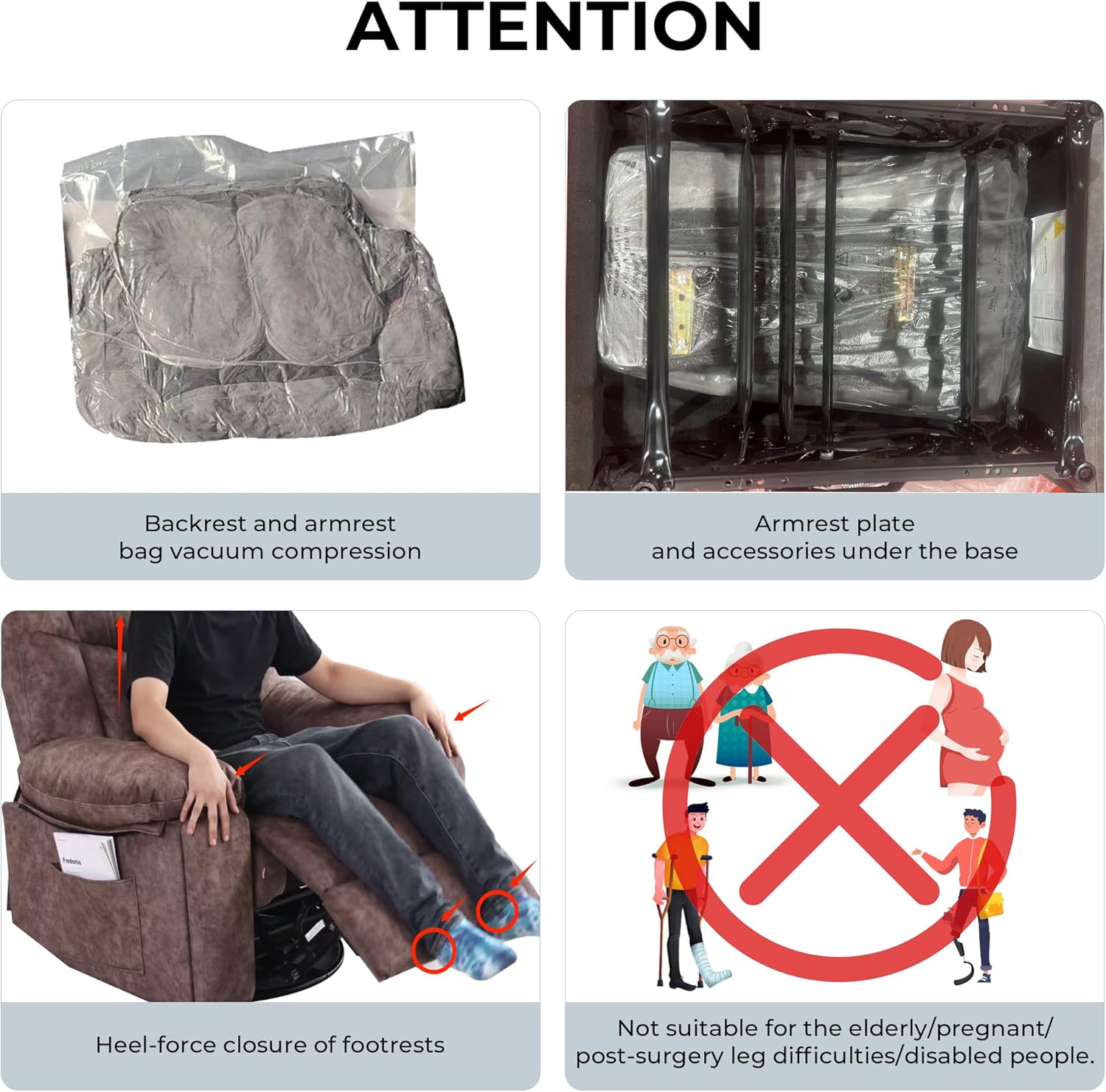 Recliner Chair Massage Heated Modern Ergonomic Lounge Single Sofa Seat Living Room Gravity Recliners Elastic Foam Filling 2 Cup Holders & Side Pocket Brown