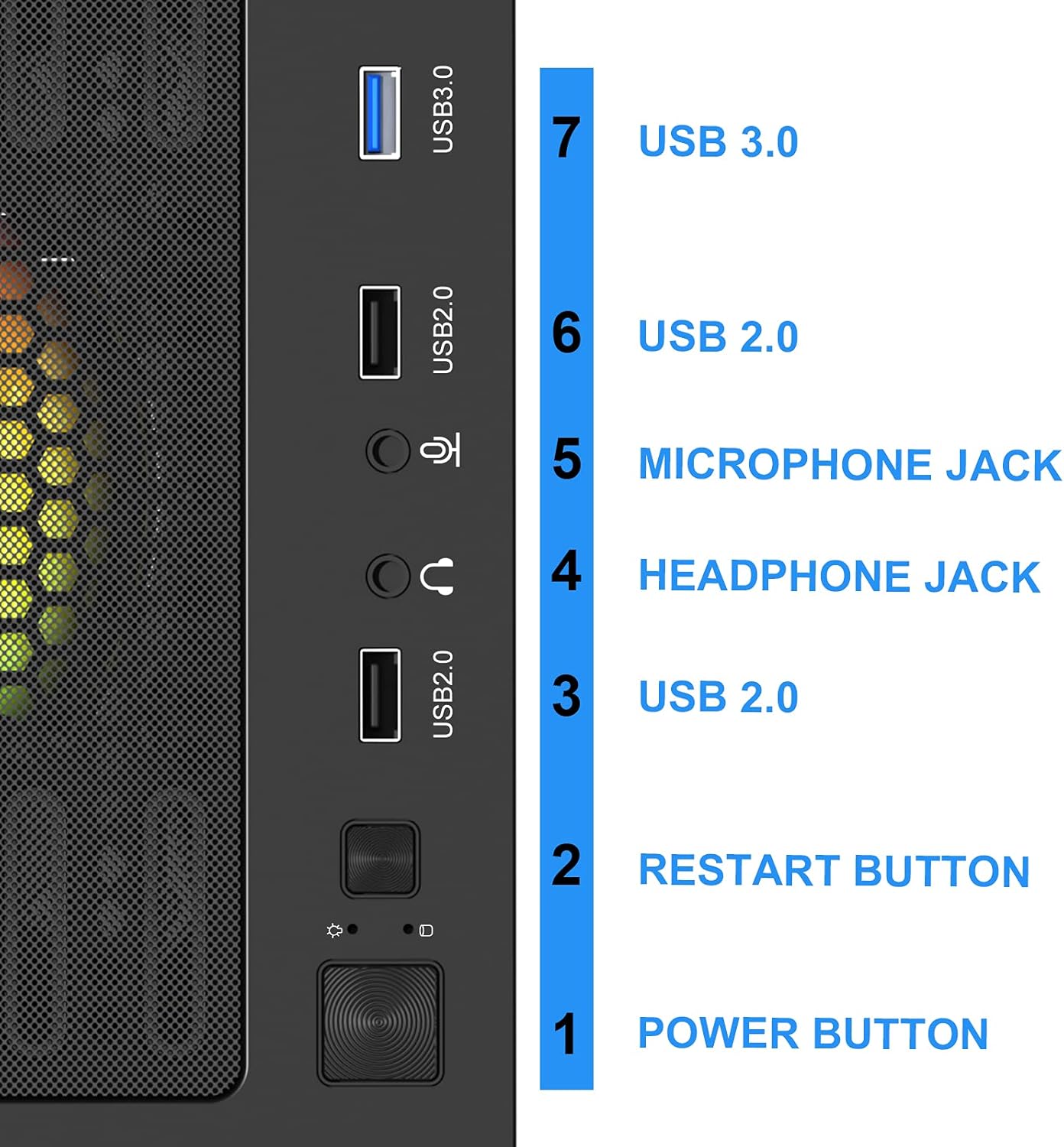 ATX Mid-Tower PC Gaming Case with Magnetic Design Dust Filter Pre-Installed 6 x 140mm Fans Glass Side Panel Cable Management System Airflow Computer Chassis