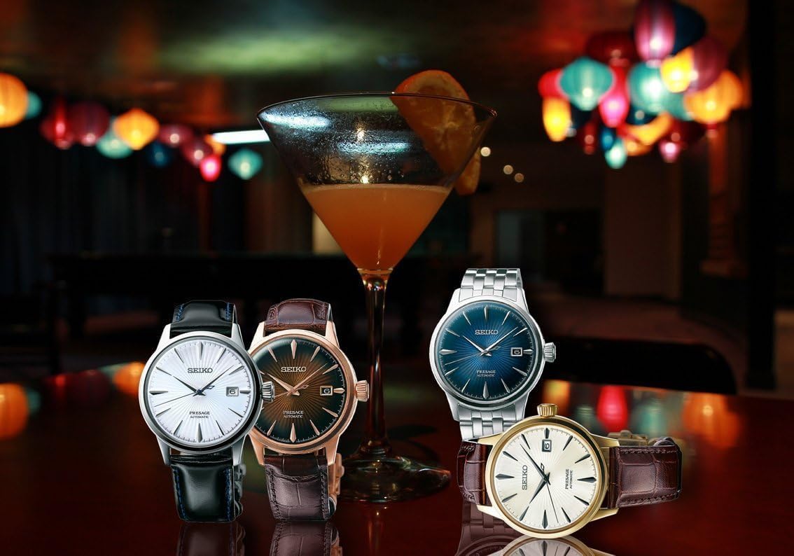 SEIKO PRESAGE Automatic Ice Blue Cocktail Time "Sky Diving" SRPB43J1