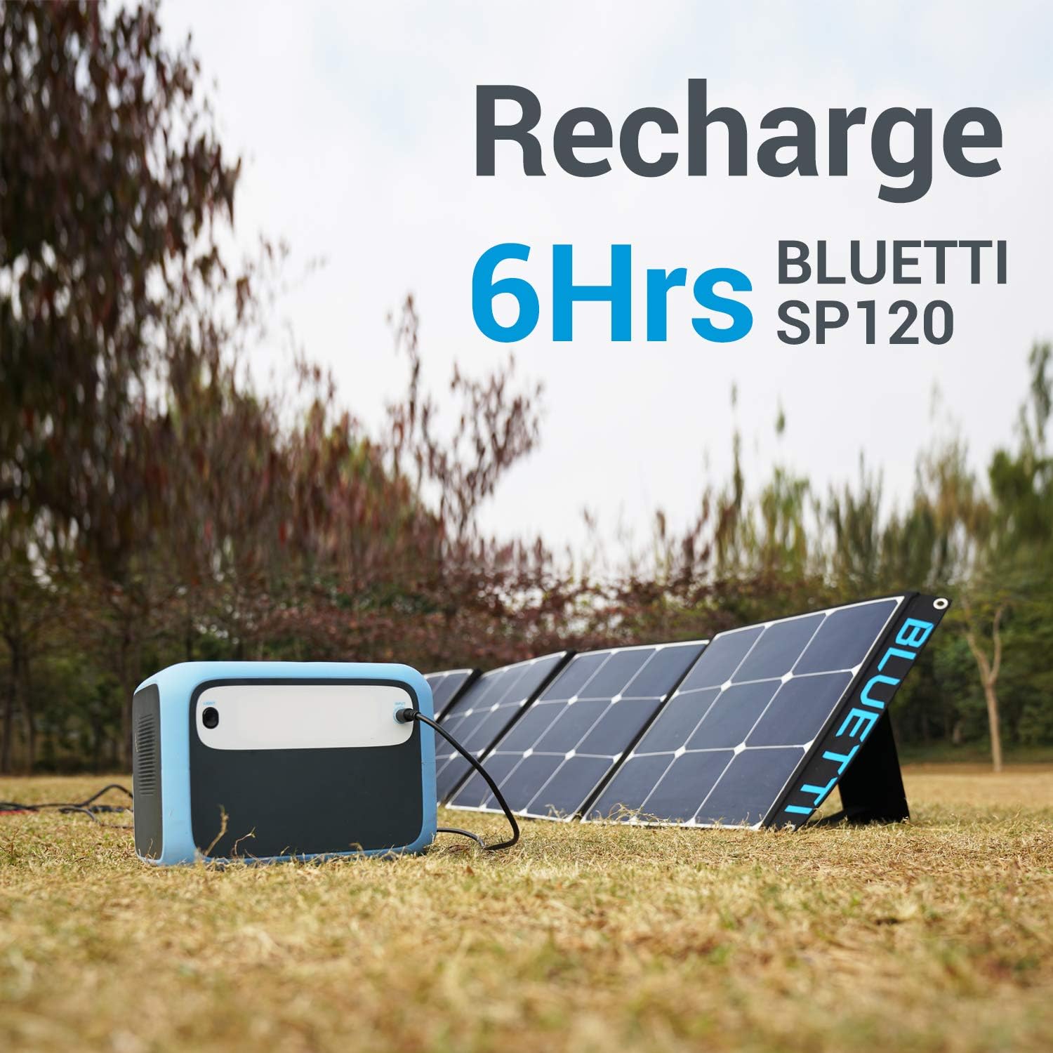 BLUETTI SP350 350W Solar Panel for AC200MAX/AC200P/AC300/EB240/EB150 Portable Power Stations with Adjustable Kickstand, Foldable Solar Power Backup for Outdoor Camping,Off Grid System