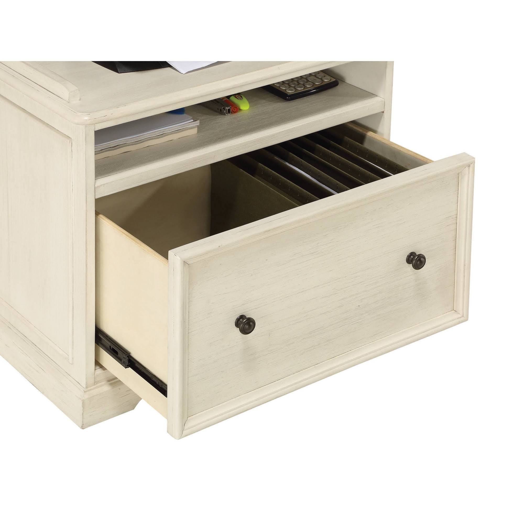 Osp Home Furnishings Country Lane File Cabinet in Antique White KD