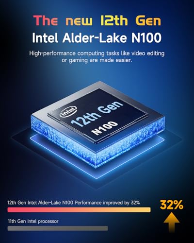 NIMO 15.6 IPS-FHD-Laptop, Intel Pentium 4 Cores N100 8GB RAM 128GB SSD Backlit Keyboard Fingerprint (Beat to i3-1115G4 Up to 3.4GHz) Computer for Student-Home WiFi 6 BT5.2 Win 11