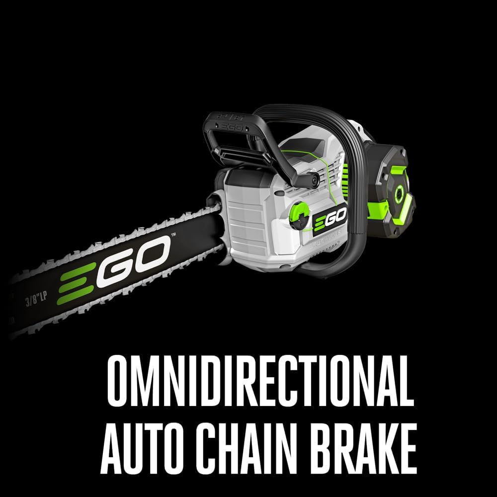 EGO Power+ CS2005 20-Inch 56-Volt Lithium-ion Cordless Chainsaw with Digital Display, LED Work Light, 6Ah Battery and 320W Charger