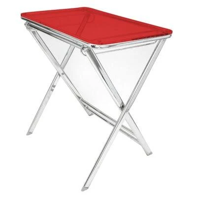 Cambridge Foldable Tray Table Symple Stuff Table Top Color: Red