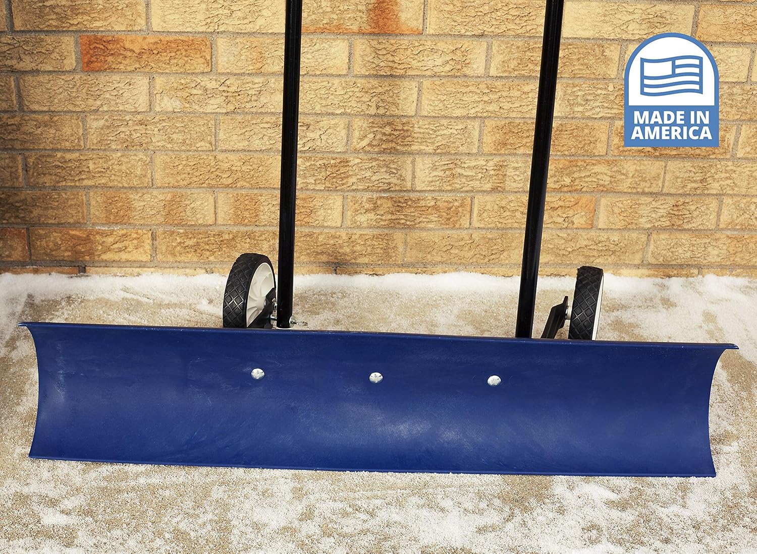 The Snowcaster 30SNC Wheeled Snow Pusher Shovel, Blue
