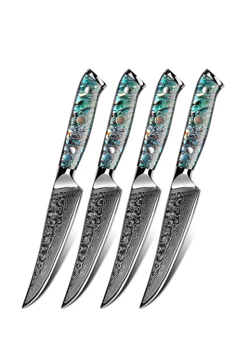 Damascus Steak Knife Set Of 4 - TransShell