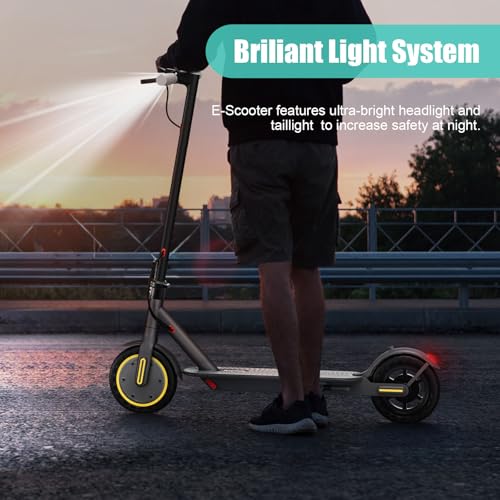 Electric Scooter Adults, Max 16 Mph & 10-15 Miles Range E-Scooter, Commuting Sport Scooter with APP Control, Powerful 350W 8.5" Solid Tires Foldable Electric Scooters (JS01-16mph-S)