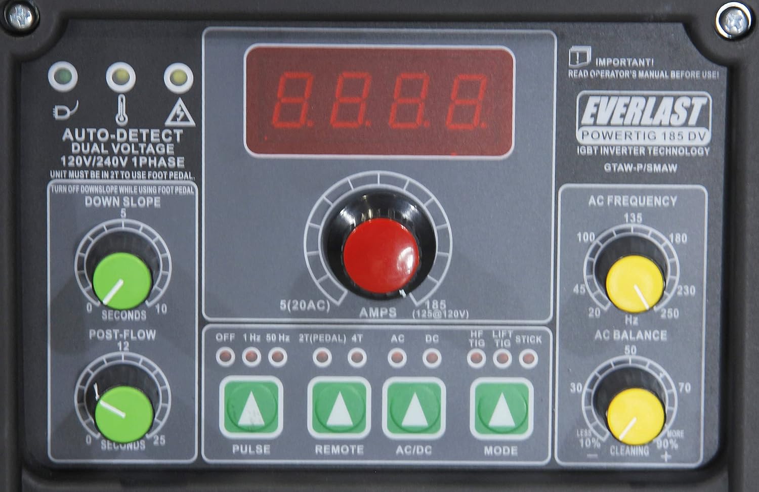 2021 Everlast PowerTIG 185DV AC / DC TIG Stick Welder 110/220 Volt Inverter-Based Dual Voltage 185Amp