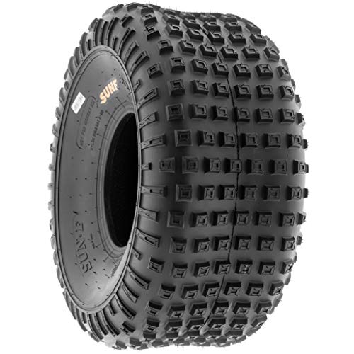 Pair of 2 SunF XC Sport 22x11-8 ATV Golf-Cart Lawn-Mower Knobby Tires, 6 PR, Tubeless A011