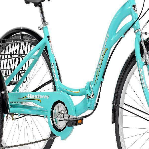 Kent 26 inch Monterey Folding Adult Trike, Aqua