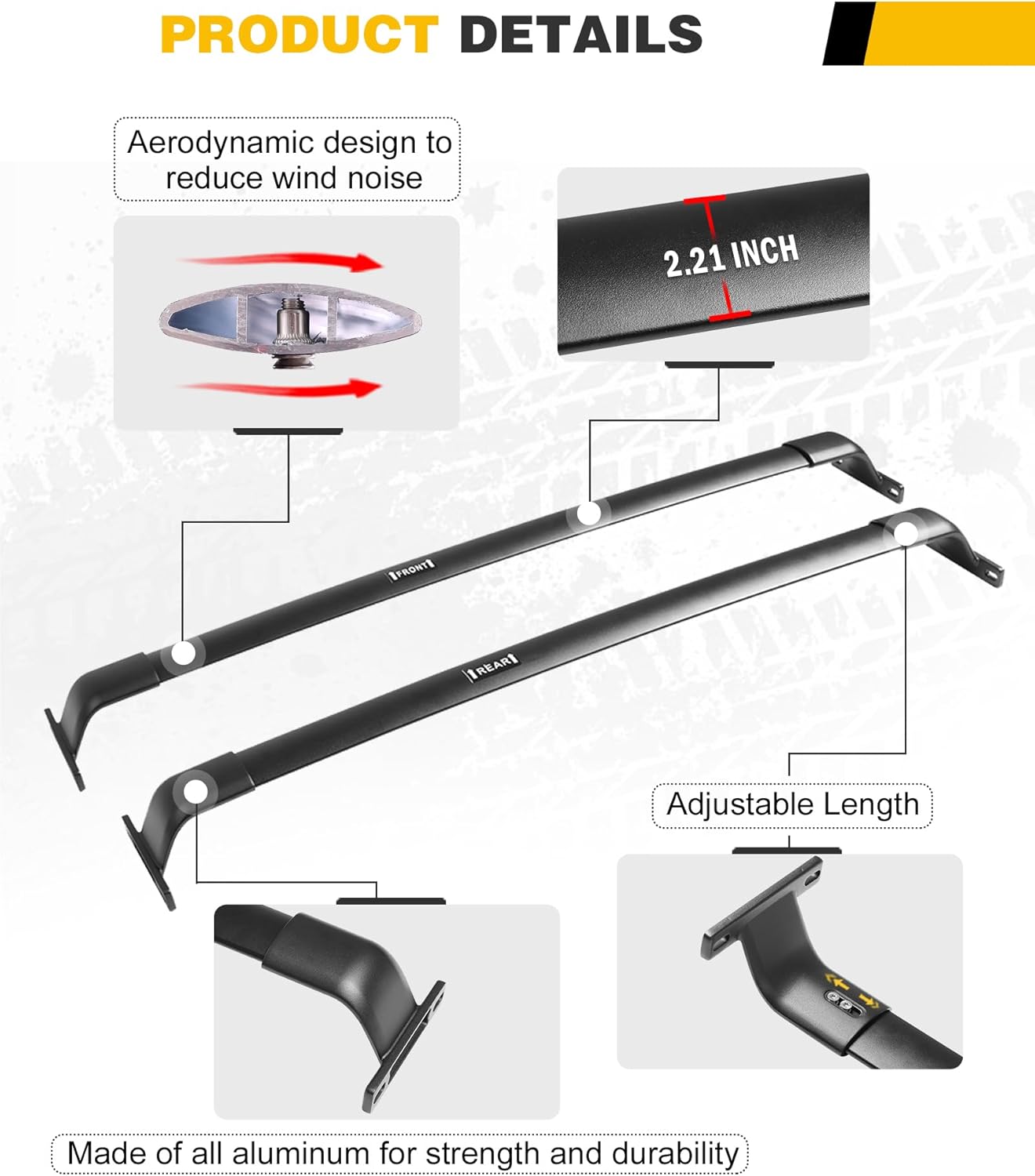 220LBS Cross Bar Roof Rack Fit for 2023 2024 2025 Honda CR-V CRV & CRV Hybrid Cargo Carrier Crossbar Rooftop Accessories (with Side Roof Rails)