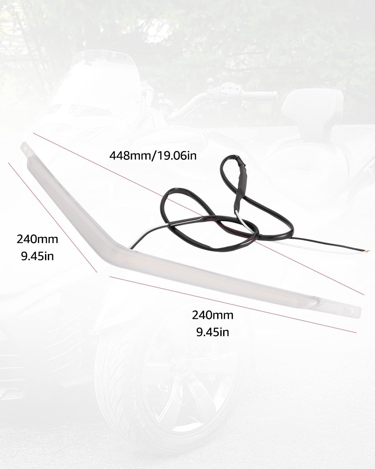 Spyder LED Signature White Running Light Kit,A & UTV PRO DRL Auxiliary Daytime Running Light for Can-Am Spyder F3 All Models Replace OEM #219400599