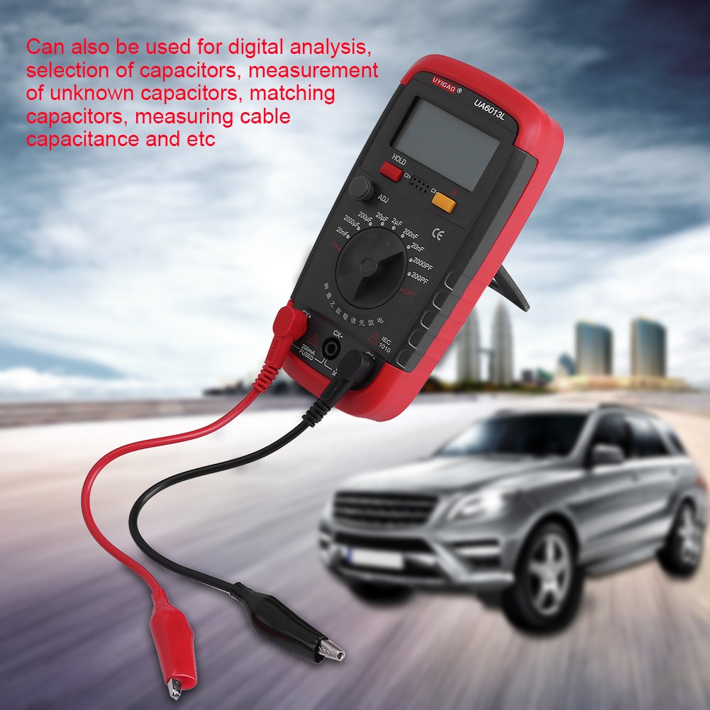 Digital Capacitance Meter, Capacitor Pro Tester 0.1pF - 20000uF with LCD Backlight Max 1999 Display