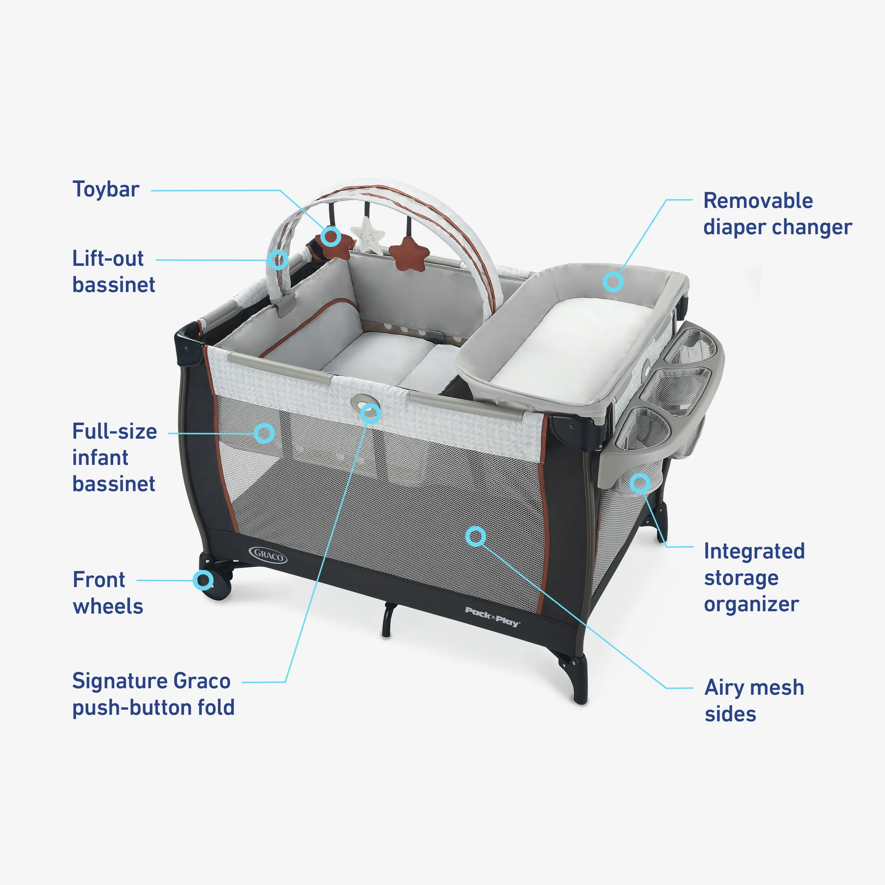 Graco Pack 'n Play Anywhere Dreamer Playard, Marlo