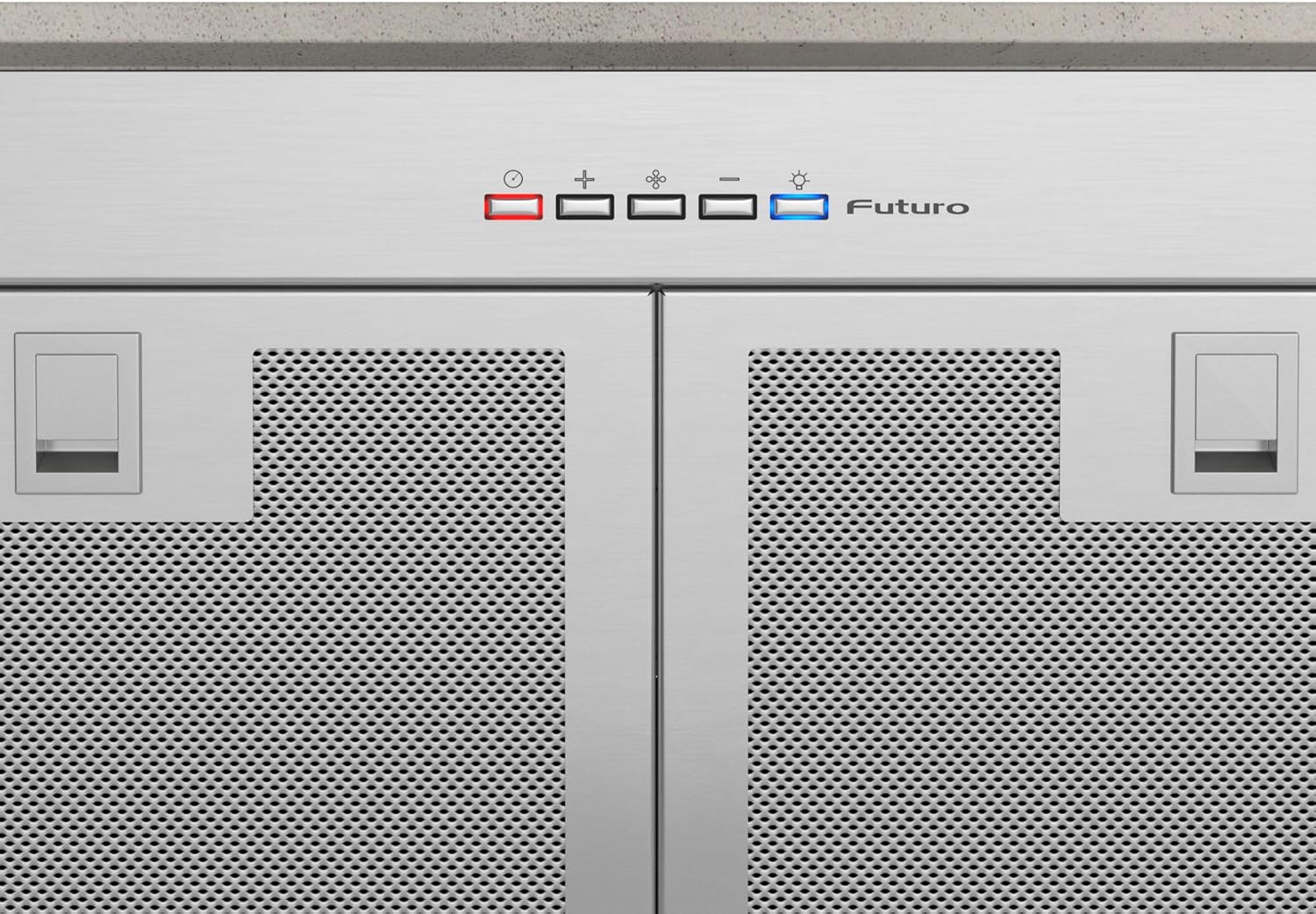 Futuro Futuro Monolith 40 Inch Island-mount DUCTLESS ONLY Kitchen Range Hood Unique Modern Design Range Hood - LED, Ultra-Quiet with Blower