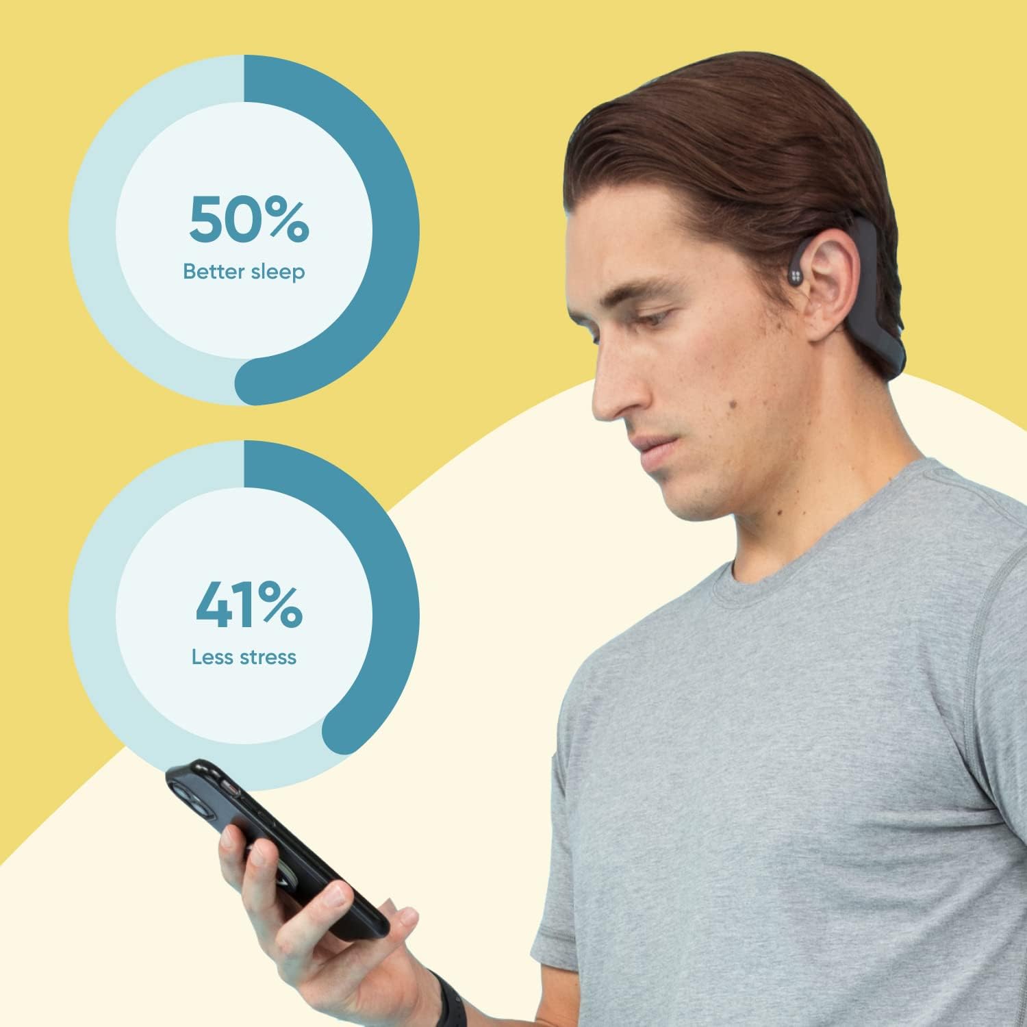COVE - Wearable Device to Improve Sleep and Relieve Stress/Anxiousness�C with Free iOS & Android App to Track Progress. Results You can Feel