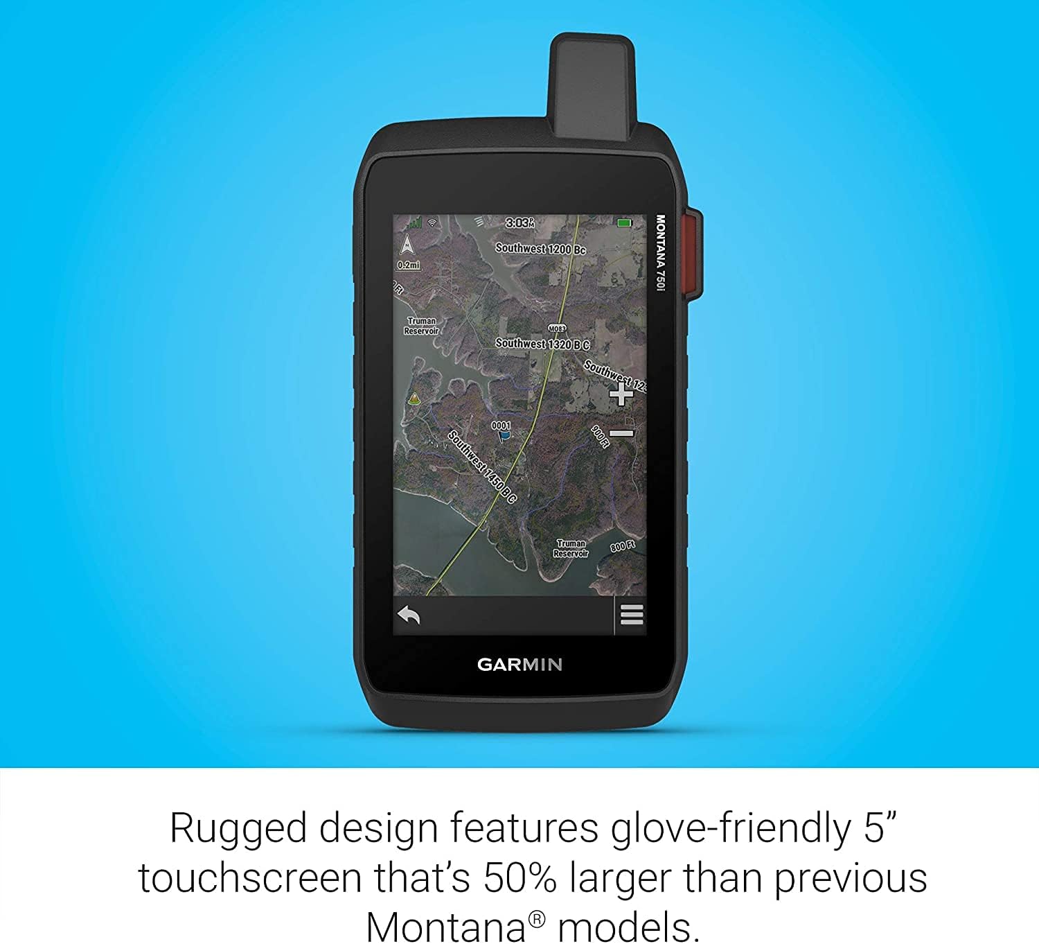 Garmin Montana 750i Rugged GPS Touchscreen Navigator with inReach Technology and North America Maps (010-02347-00) with Garmin Bicycle Handlebar Mount Bundle