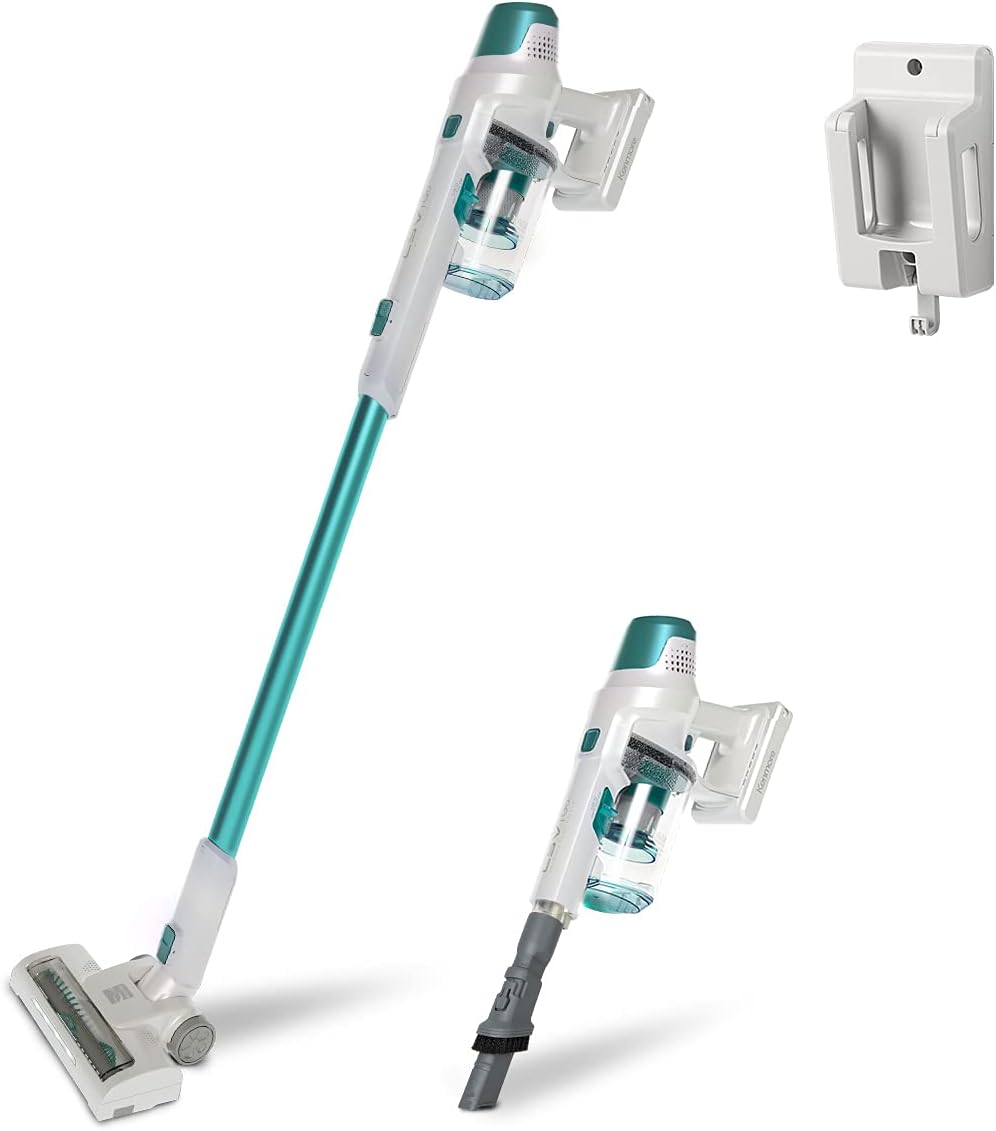 Kenmore Elite DS4090 Brushless Cordless Stick Vacuum Lightweight Vacuum Cleaner 2-Speed Power Suction LED Headlight 2-in-1 Handheld Vacuum for Hardwood Floor, Carpet & Pet Hair
