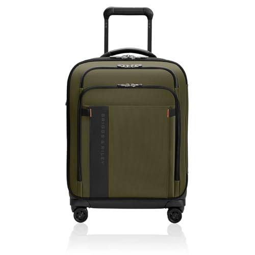 Briggs & Riley Domestic 22" Carry On Expandable Spinner - Luggage for Travel, Suitcases with Wheels, Softside Rolling Bag for Men & Women, Self-Repairing Zipper - ZDX Collection, Black