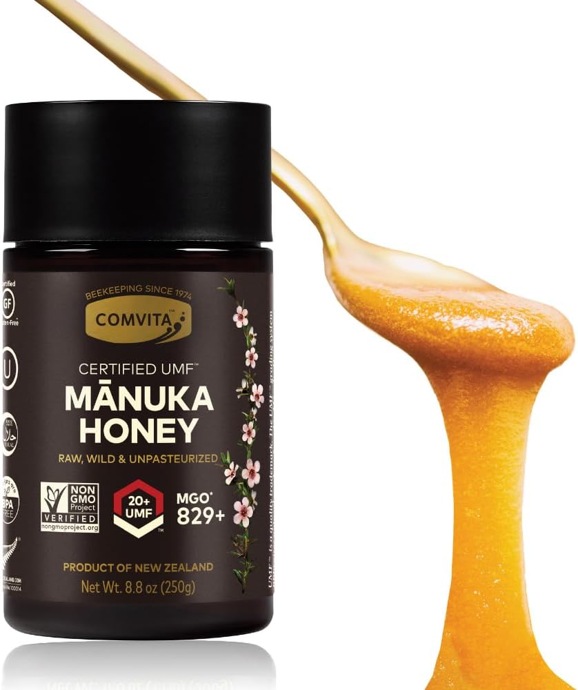 Comvita Manuka Honey (UMF 20+, MGO 829+) New Zealand’s #1 Manuka Brand | Highest Grade, Superfood for Gut & Immune Support | Raw, Wild, Non-GMO | 8.8 oz