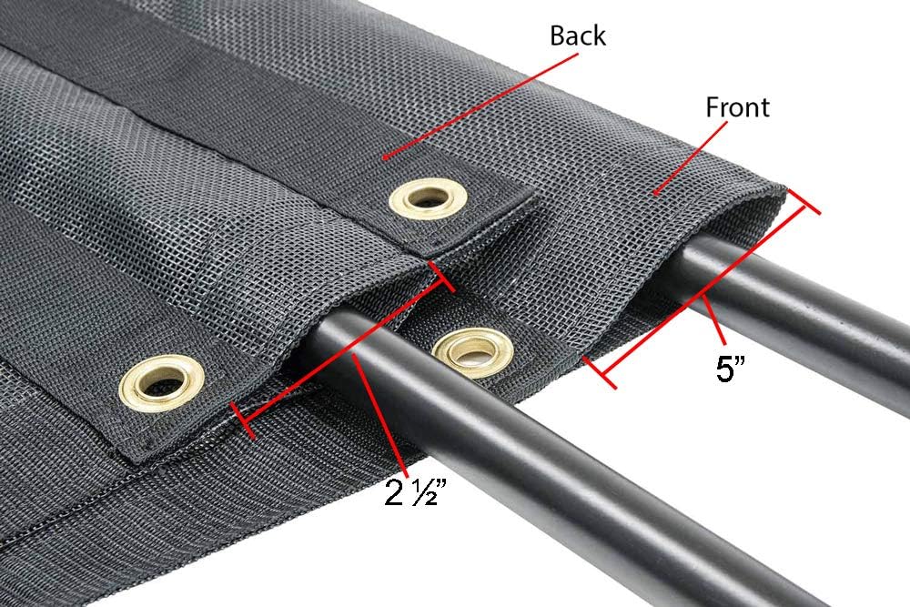 Mytee Products 7' x 20' Dump Truck Vinyl Coated Mesh Tarps Cover with 5 Inch 18oz Double Pocket