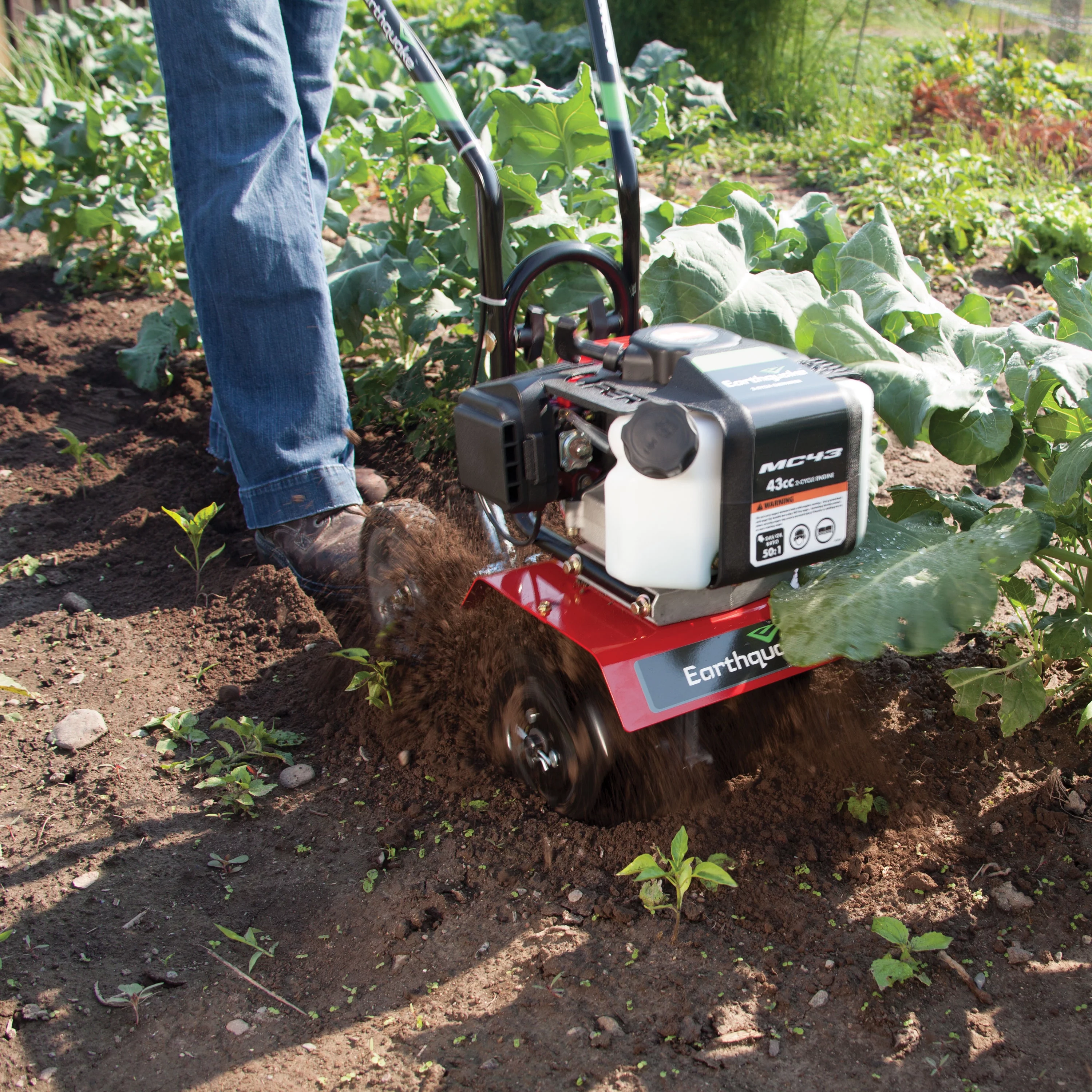 Earthquake MC43 Mini Cultivator Tiller with 43cc 2-Cycle Viper Engine, 5 Year Warranty
