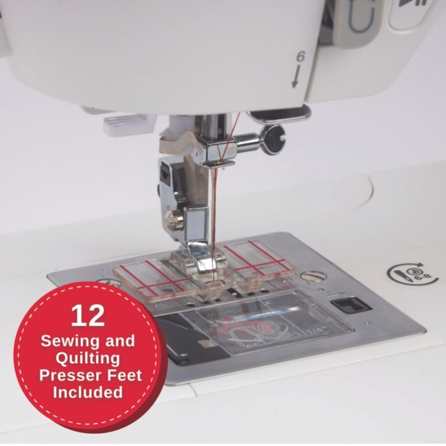 SINGER Quantum Stylist 9960 Computerized Sewing & Quilting Machine with Extension Table, Hard Case & Accessories | 600 Stitches, Lettering, LED Light, 1-Step Buttonhole & High-End Touch Controls