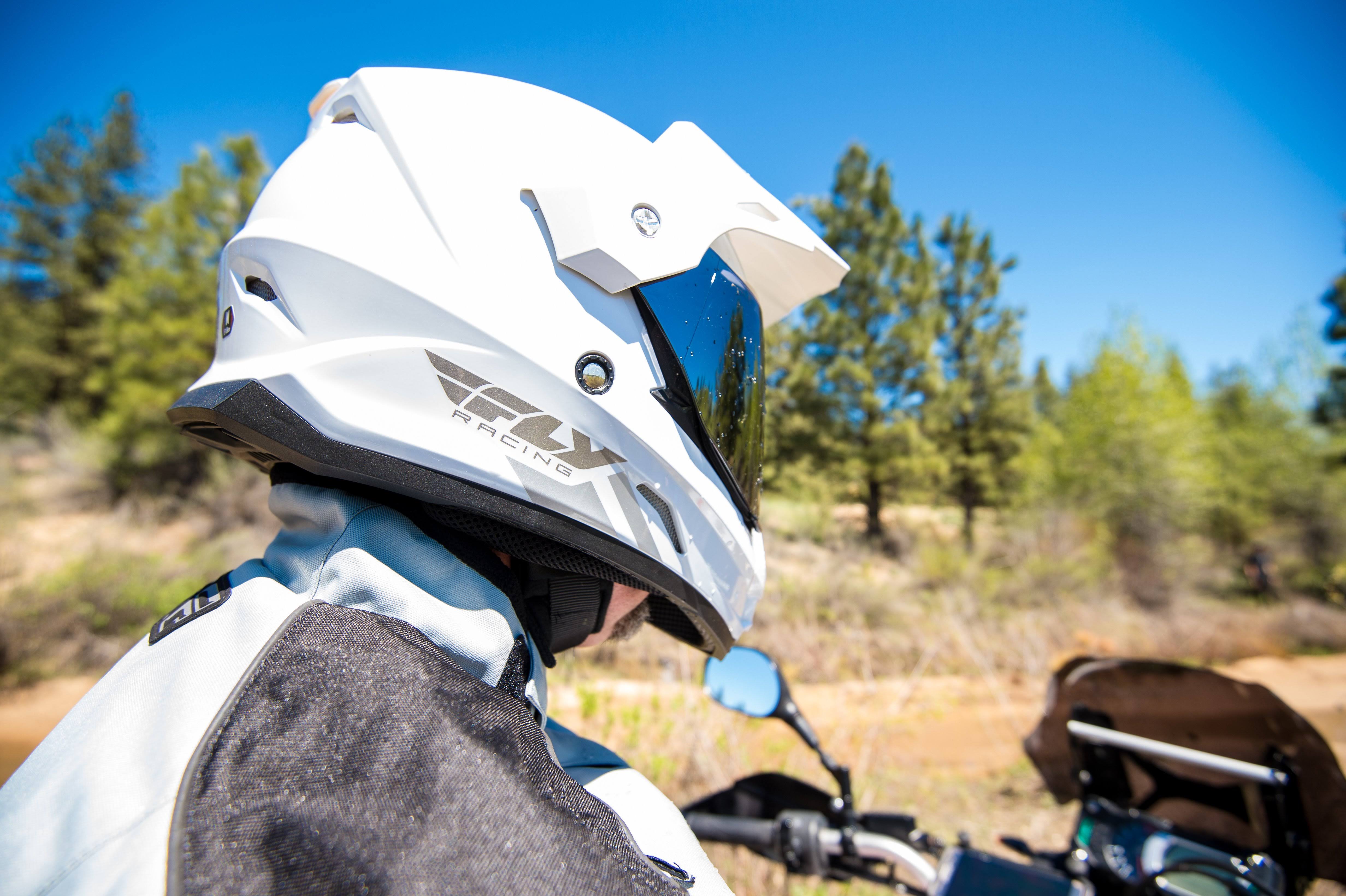 Fly Racing Trekker Solid Helmet Silver